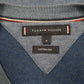 Mens Blue Tommy Hilfiger Cotton Silk Crewneck Jumper