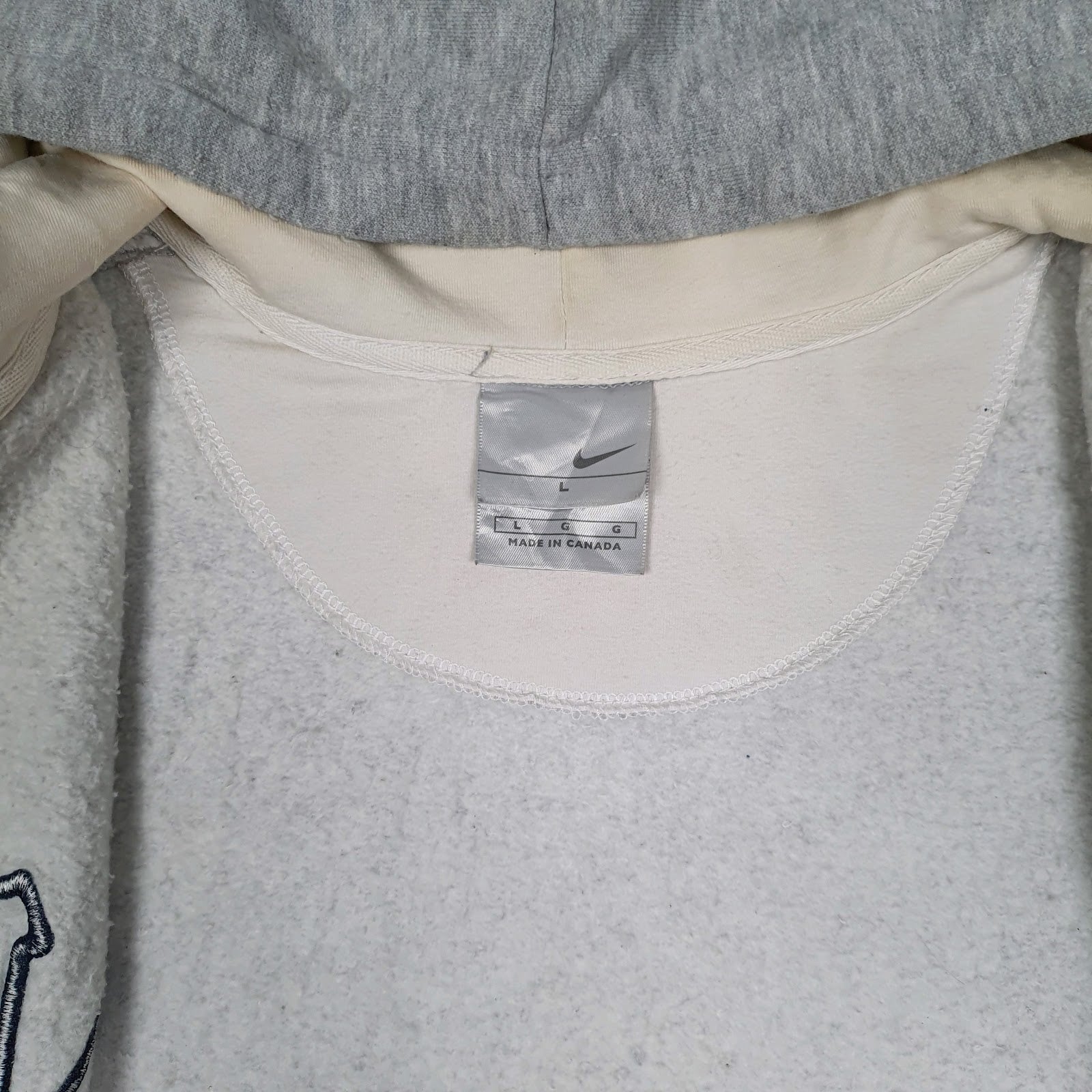 Mens Grey Nike Vintage 00s Hoodie Full Zip Jumper