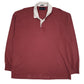 Mens Red Abercrombie and Fitch Rugby Long Sleeve Polo Shirt
