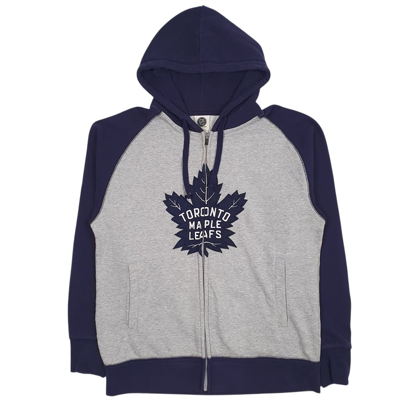 Mens Grey NHL Toronto Maple Leafs Full Zip Jumper