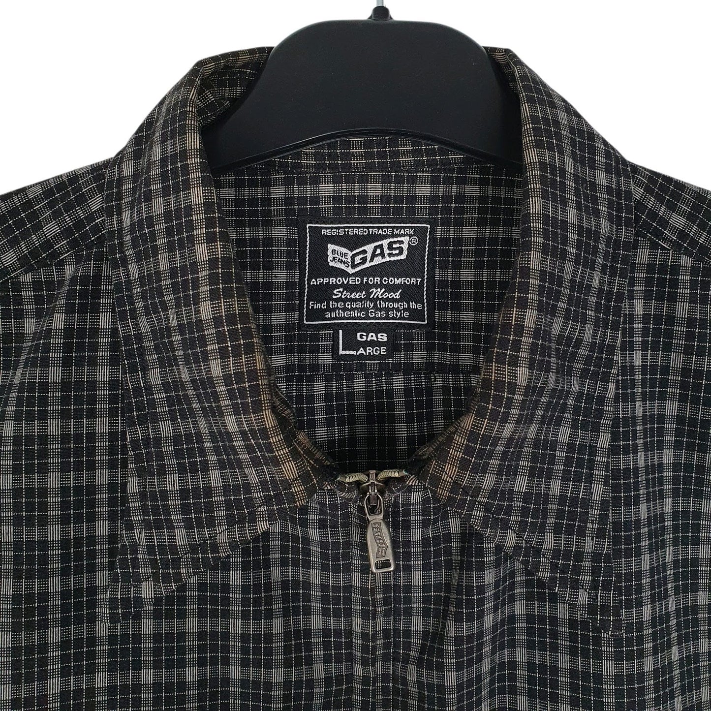 Mens Black Gas Harrington Jacket Shacket  Shirt