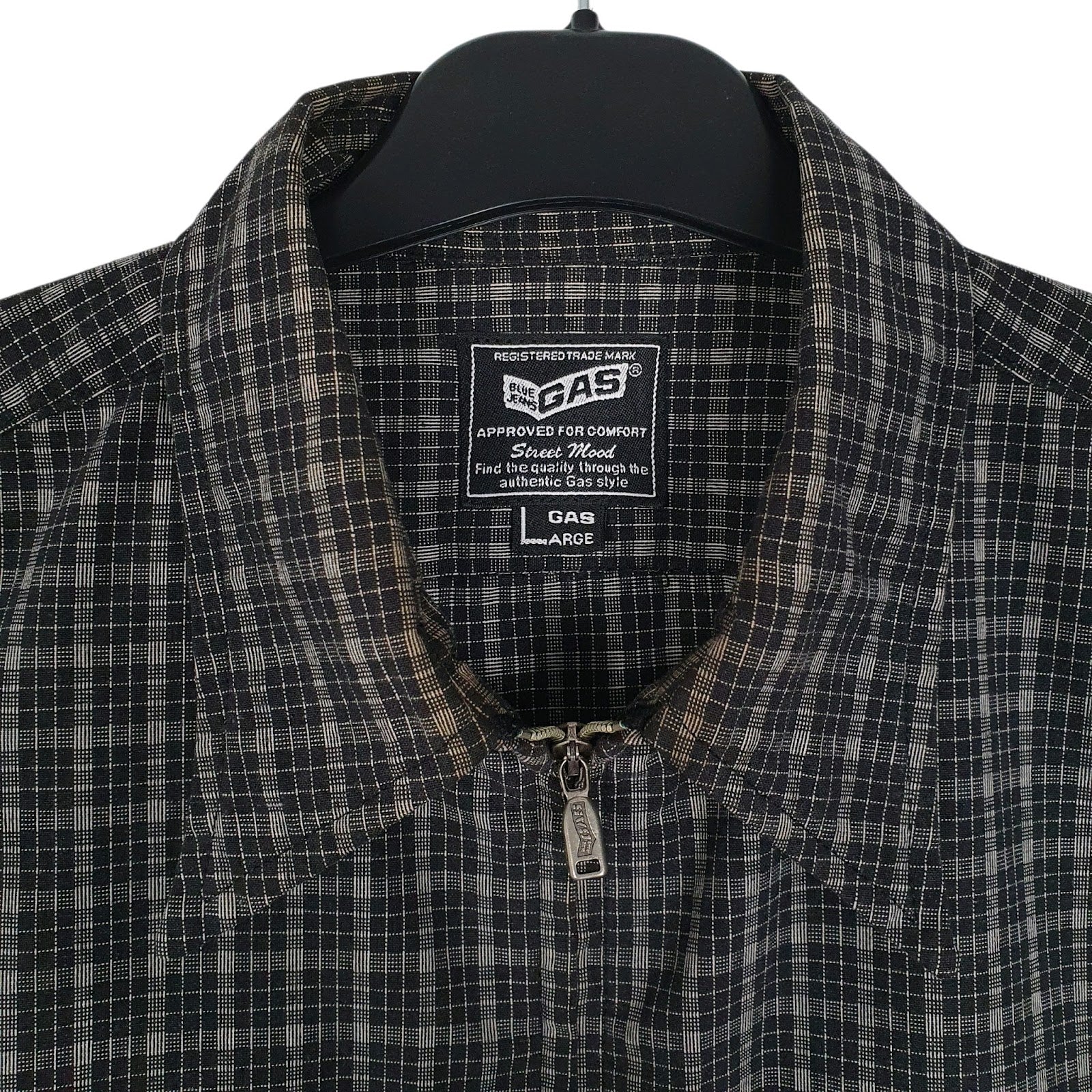 Mens Black Gas Harrington Jacket Shacket  Shirt