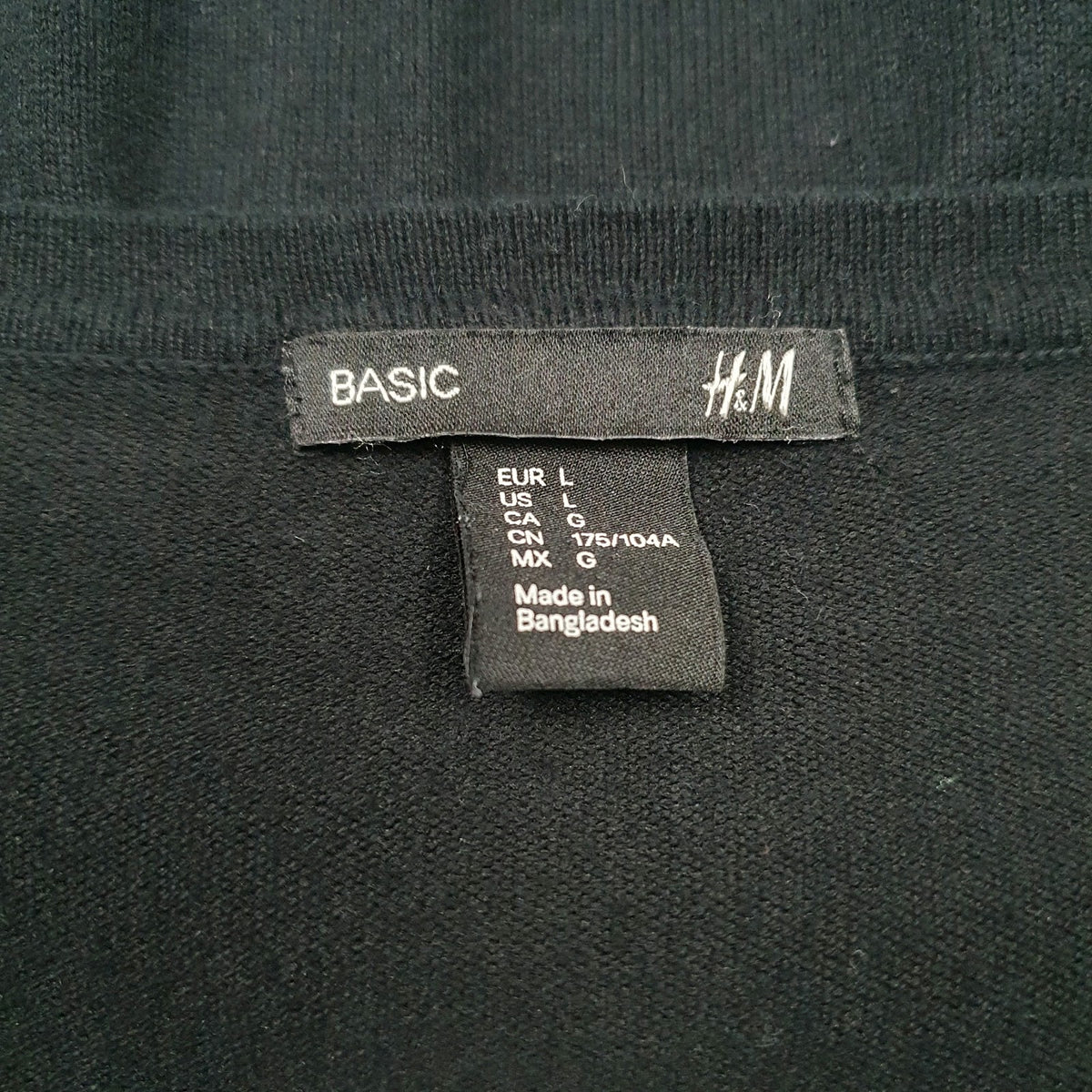 Mens Black H&M  Cardigan Jumper