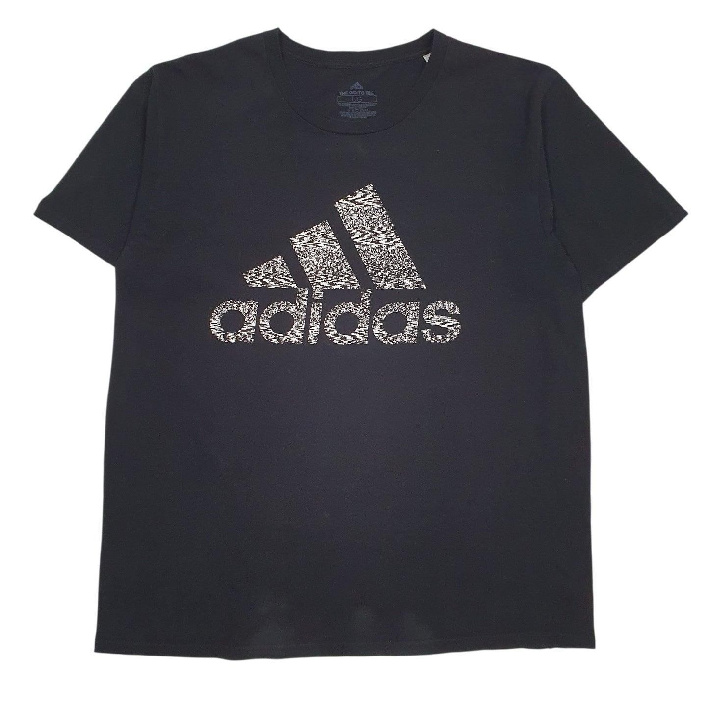 Mens Black Adidas Spellout Short Sleeve T Shirt