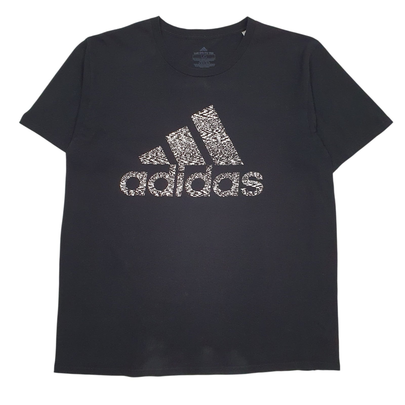 Mens Black Adidas Spellout Short Sleeve T Shirt