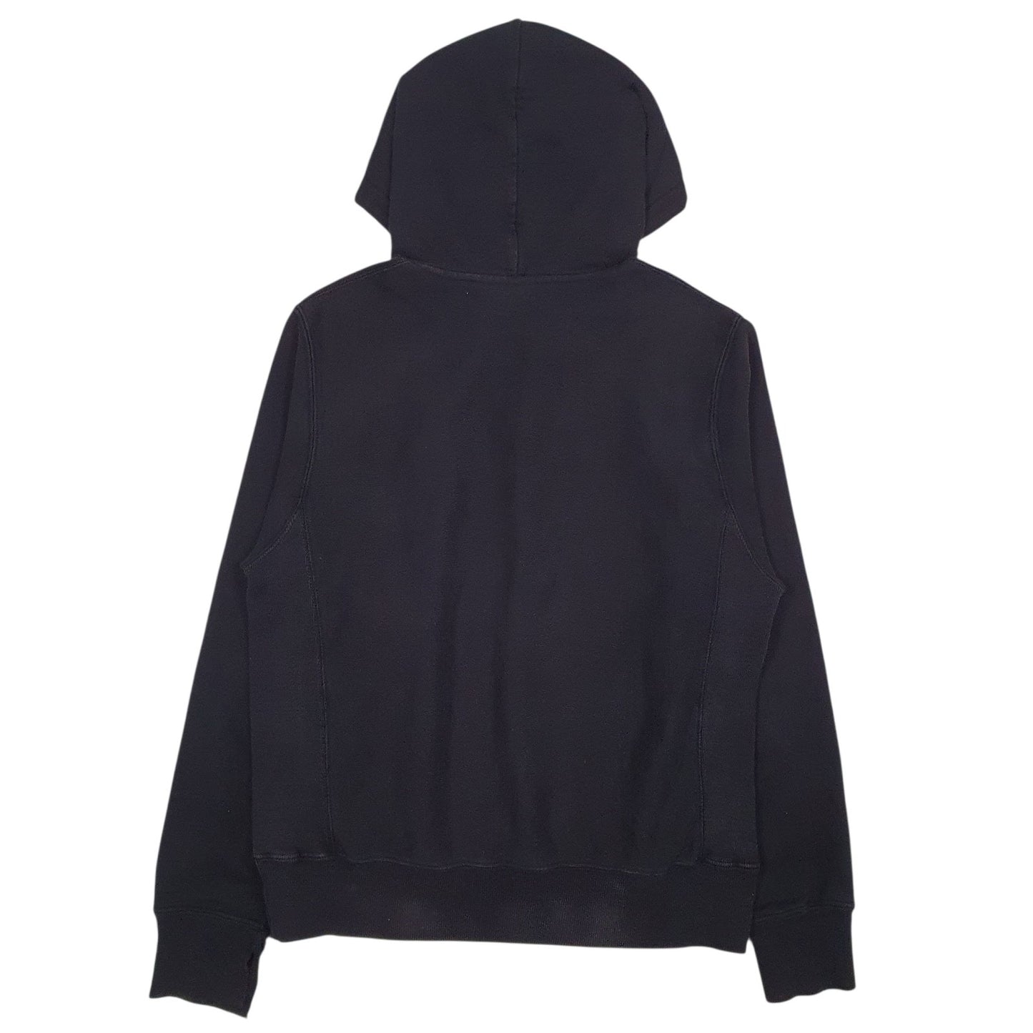 Mens Black Champion Reverse Weave Spellout Hoodie Jumper