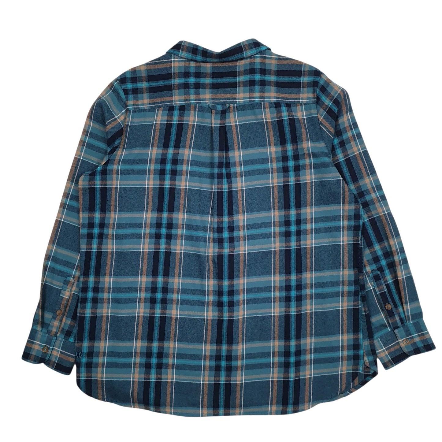 Womens Blue Fat Face Plaid Flannel  Shirt