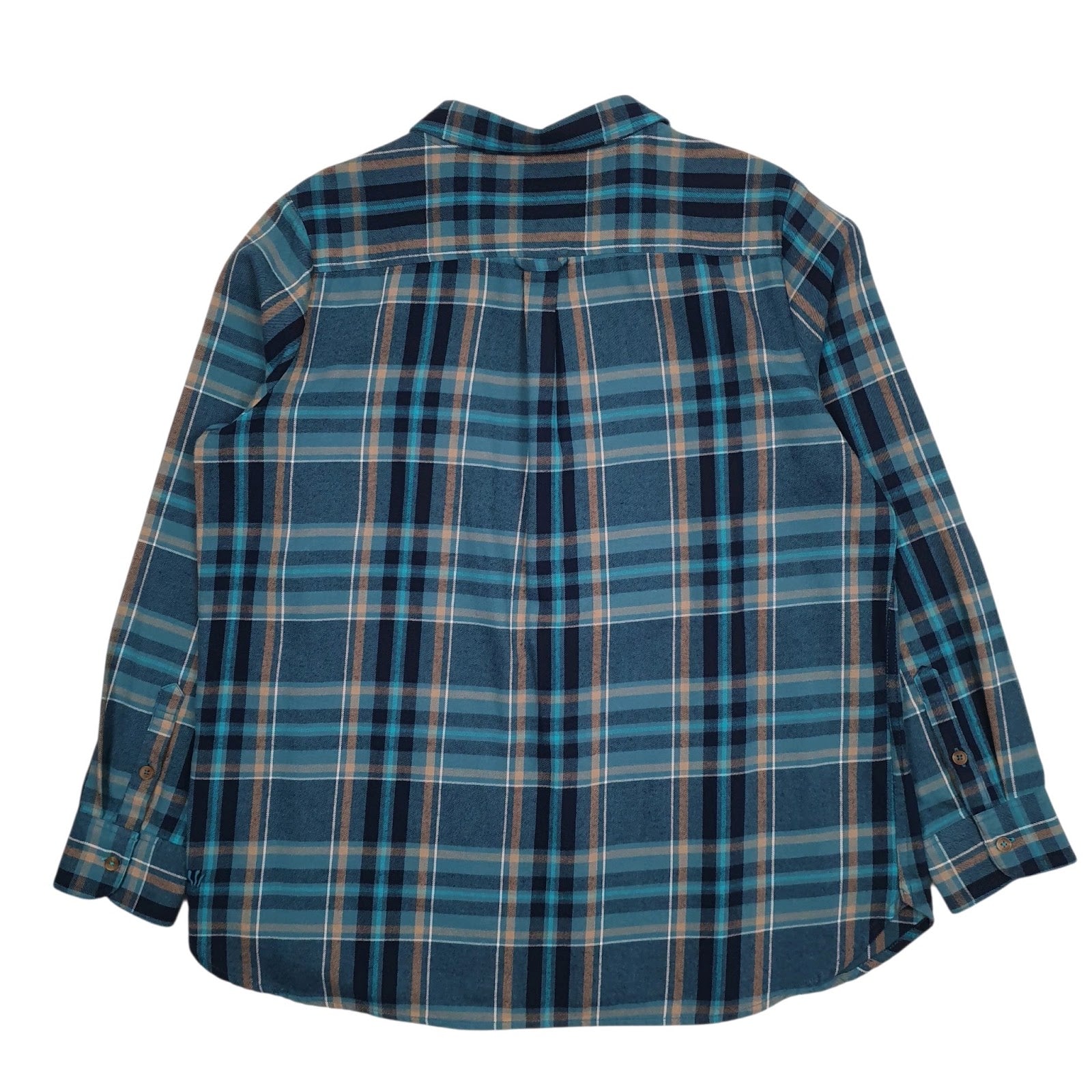 Womens Blue Fat Face Plaid Flannel  Shirt