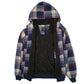 Mens Blue Lee Active Sherpa Lined Hoodie  Coat