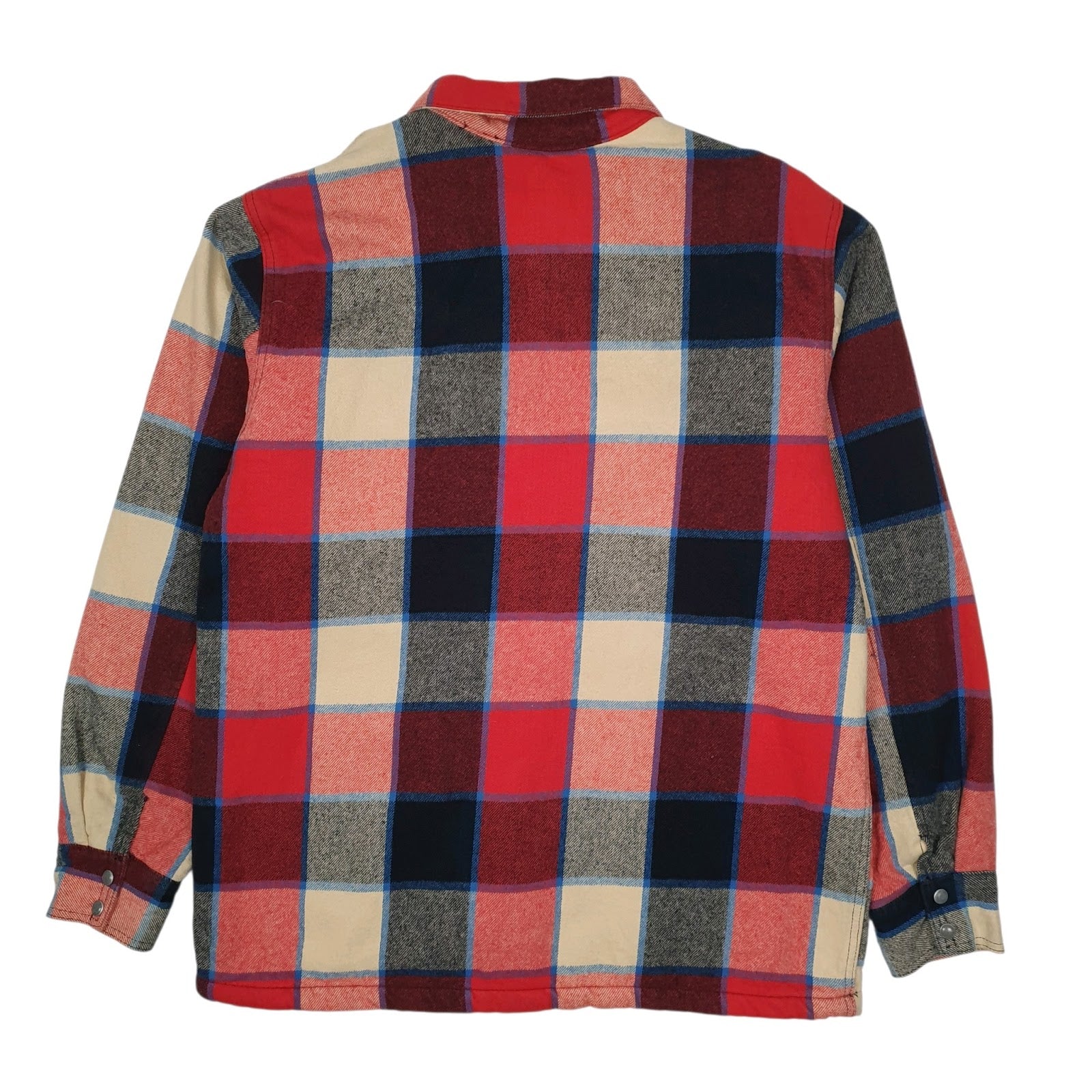 Mens Red Wrangler Sherpa Lined Plaid Workwear  Coat