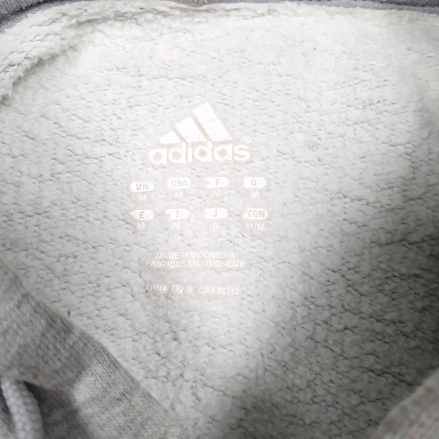 Mens Grey Adidas  Hoodie Jumper