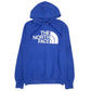Mens Blue The North Face Spellout Hoodie Jumper