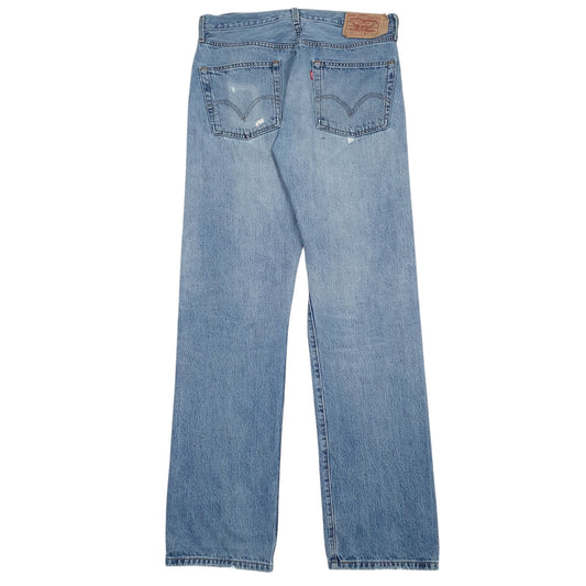 Mens Blue Levis Distressed  Jeans