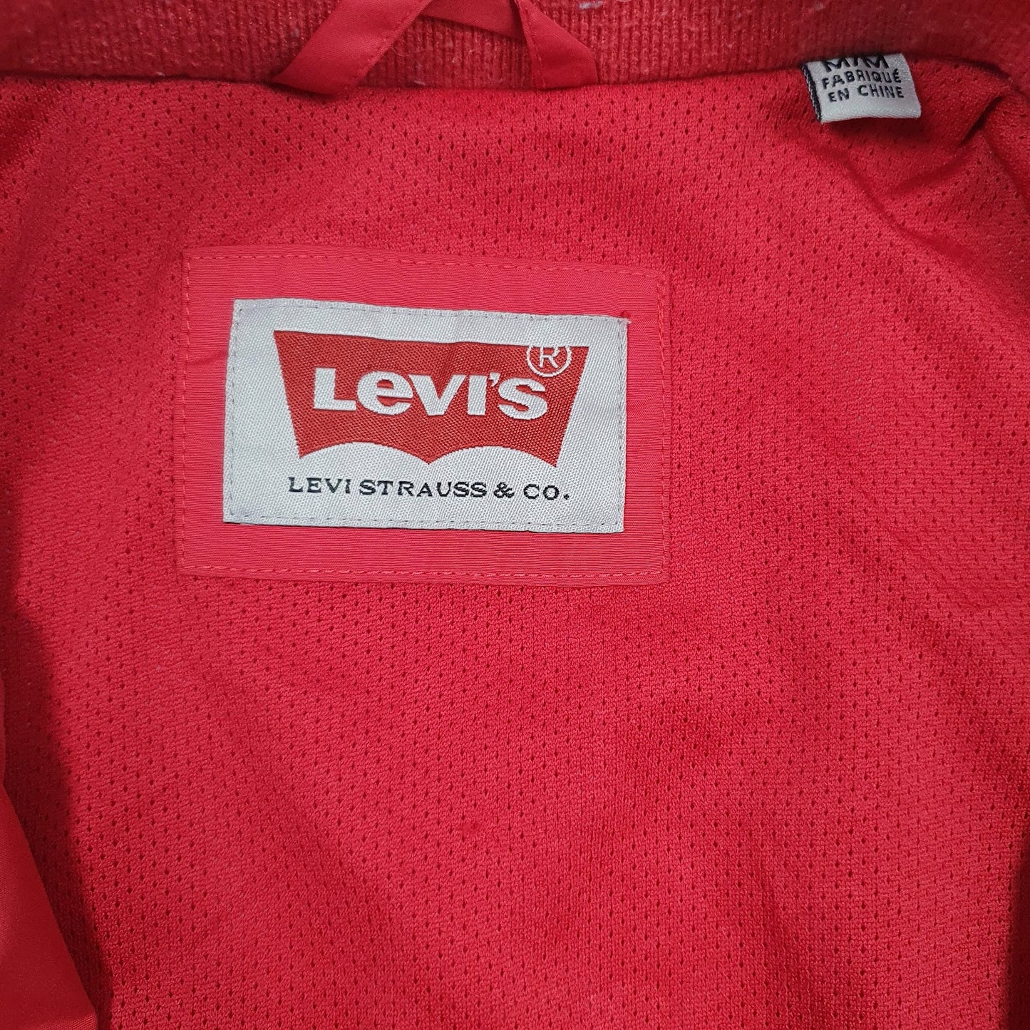 Mens Red Levis   Coat