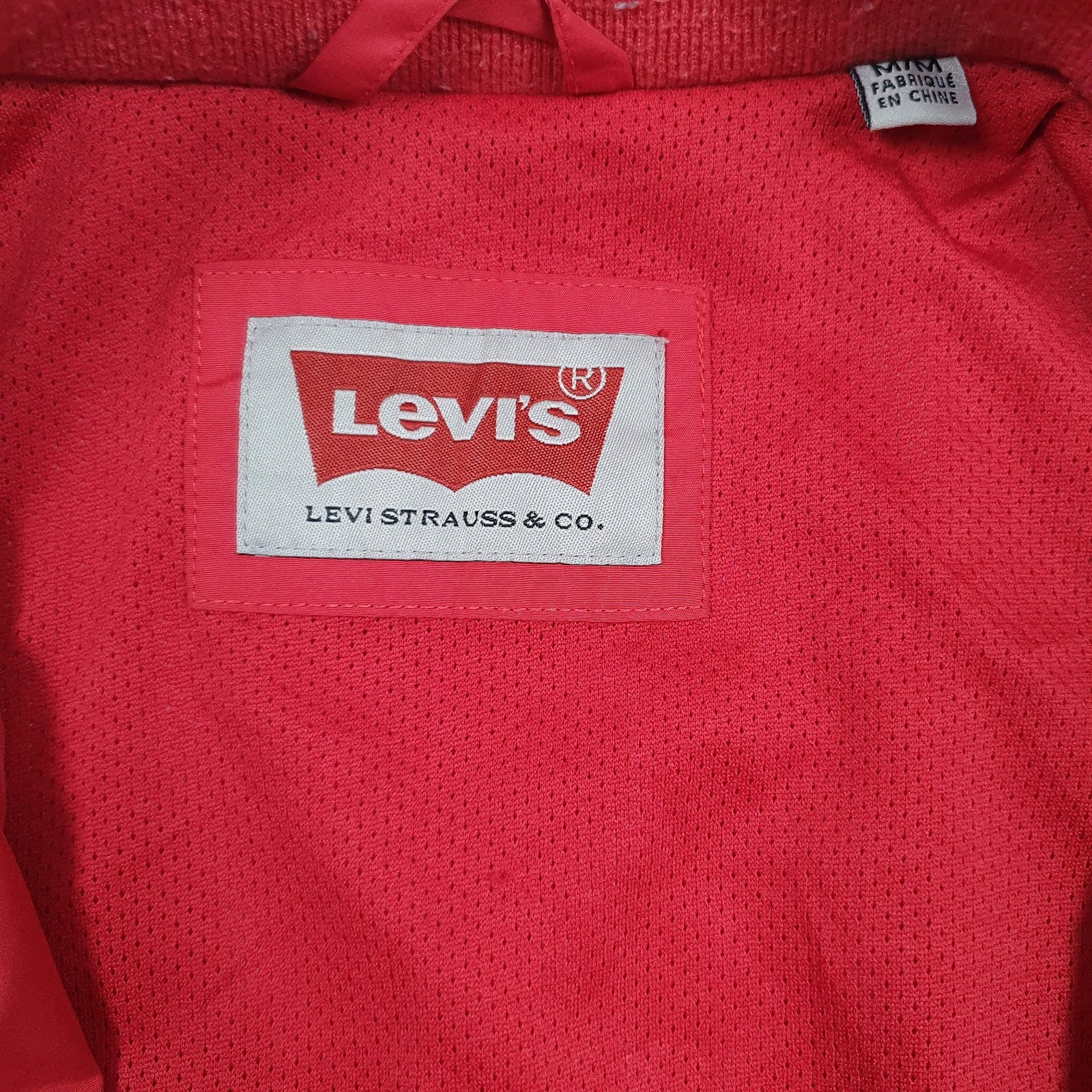 Mens Red Levis   Coat