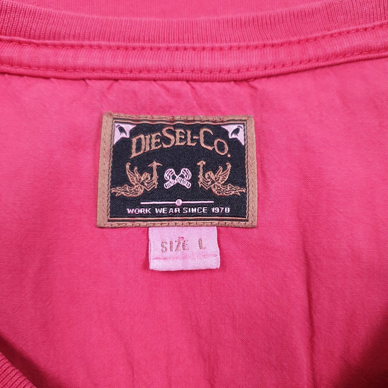 Mens Red Diesel   T Shirt