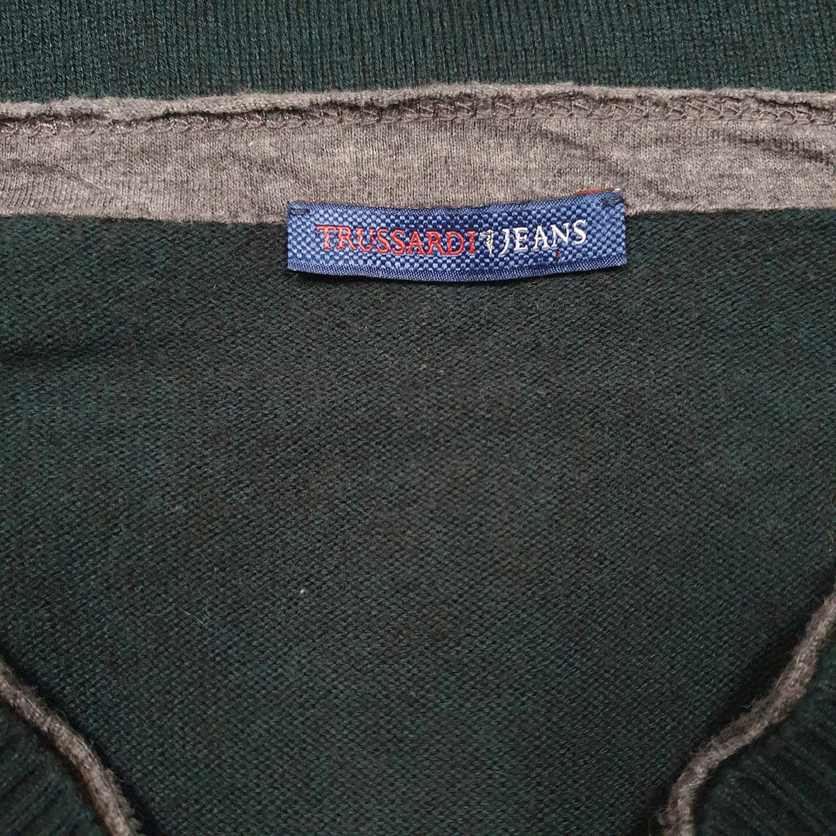 Womens Grey Trussardi  V Neck Jumper