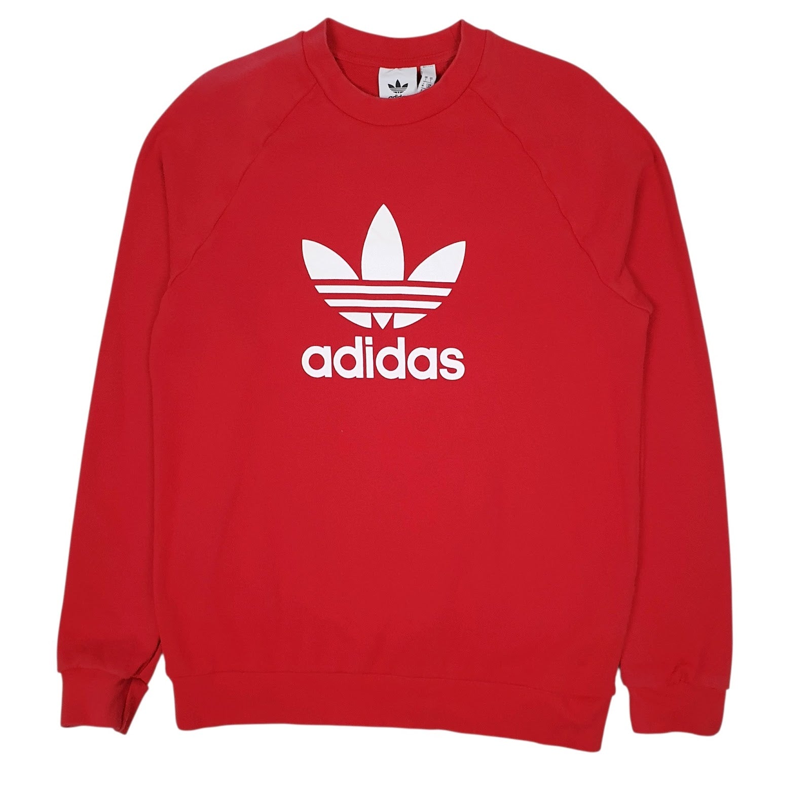 Mens Red Adidas  Crewneck Jumper
