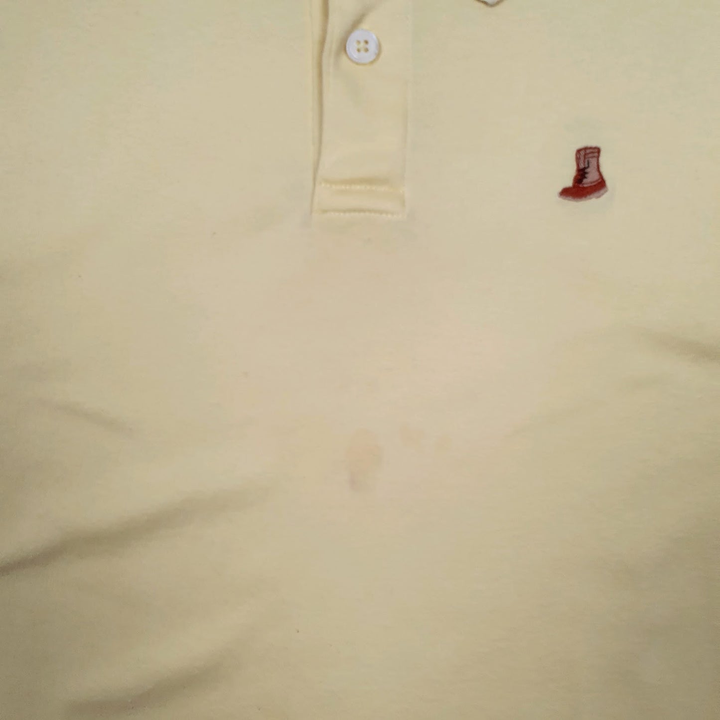 Mens Yellow L.L.Bean Vintage 1980s Cardigan Polo Shirt