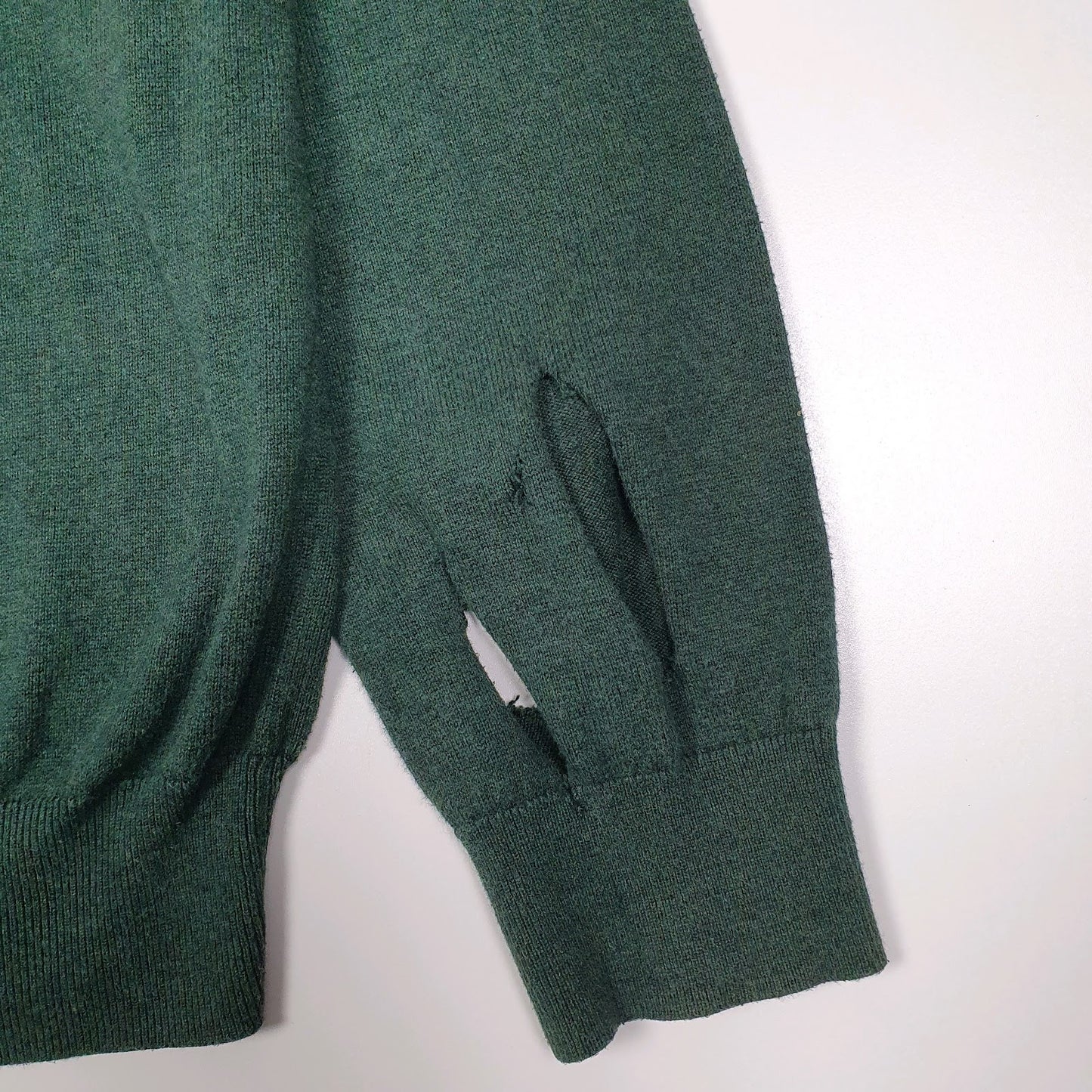 Mens Green Polo Ralph Lauren  V Neck Jumper