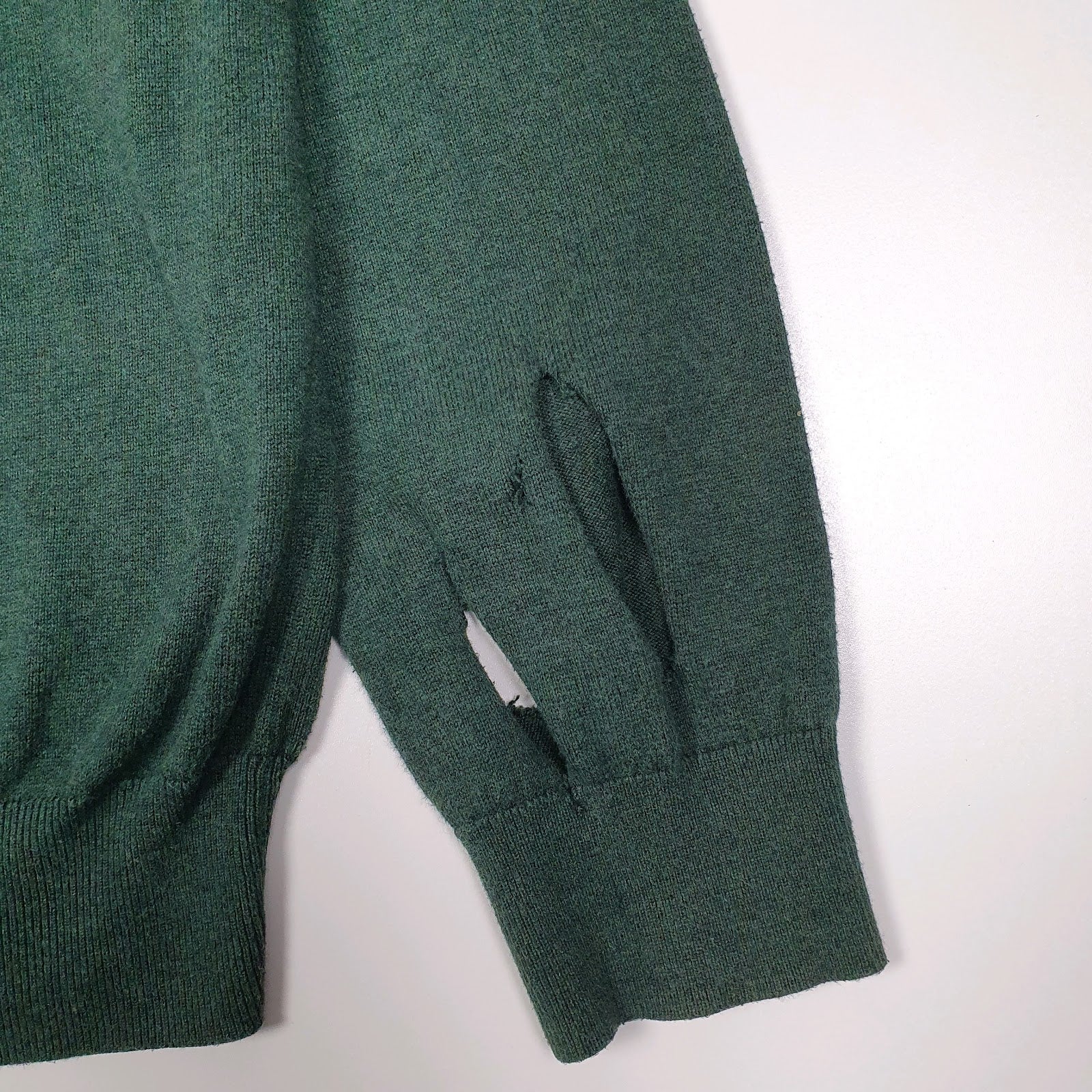 Mens Green Polo Ralph Lauren  V Neck Jumper