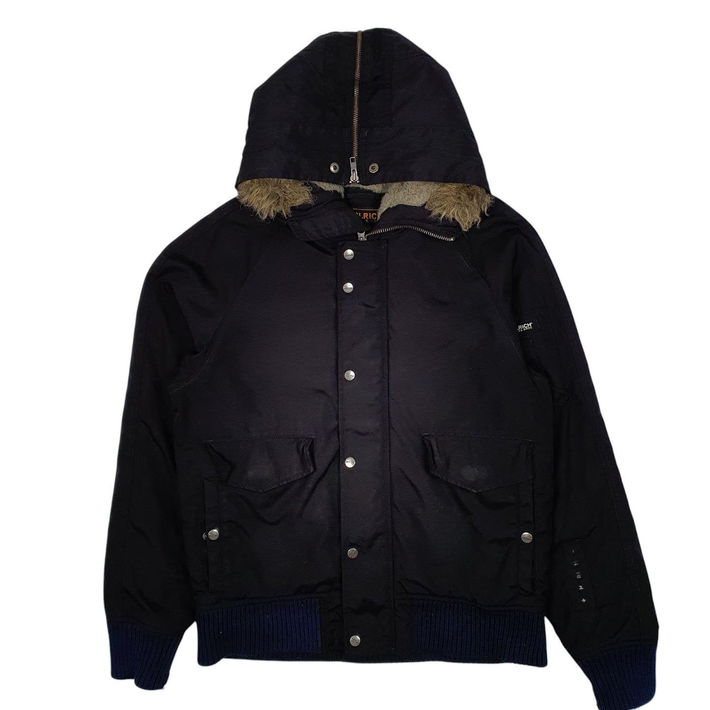 Mens Black Woolrich Music Bomber  Coat