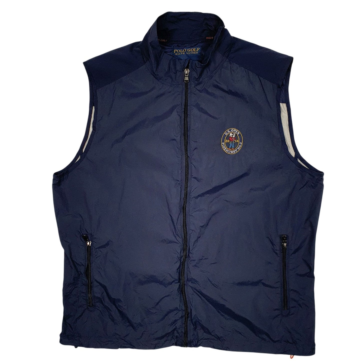 Mens Navy Polo Ralph Lauren Golf Waterproof Pinehurst US Open Full Zip Coat