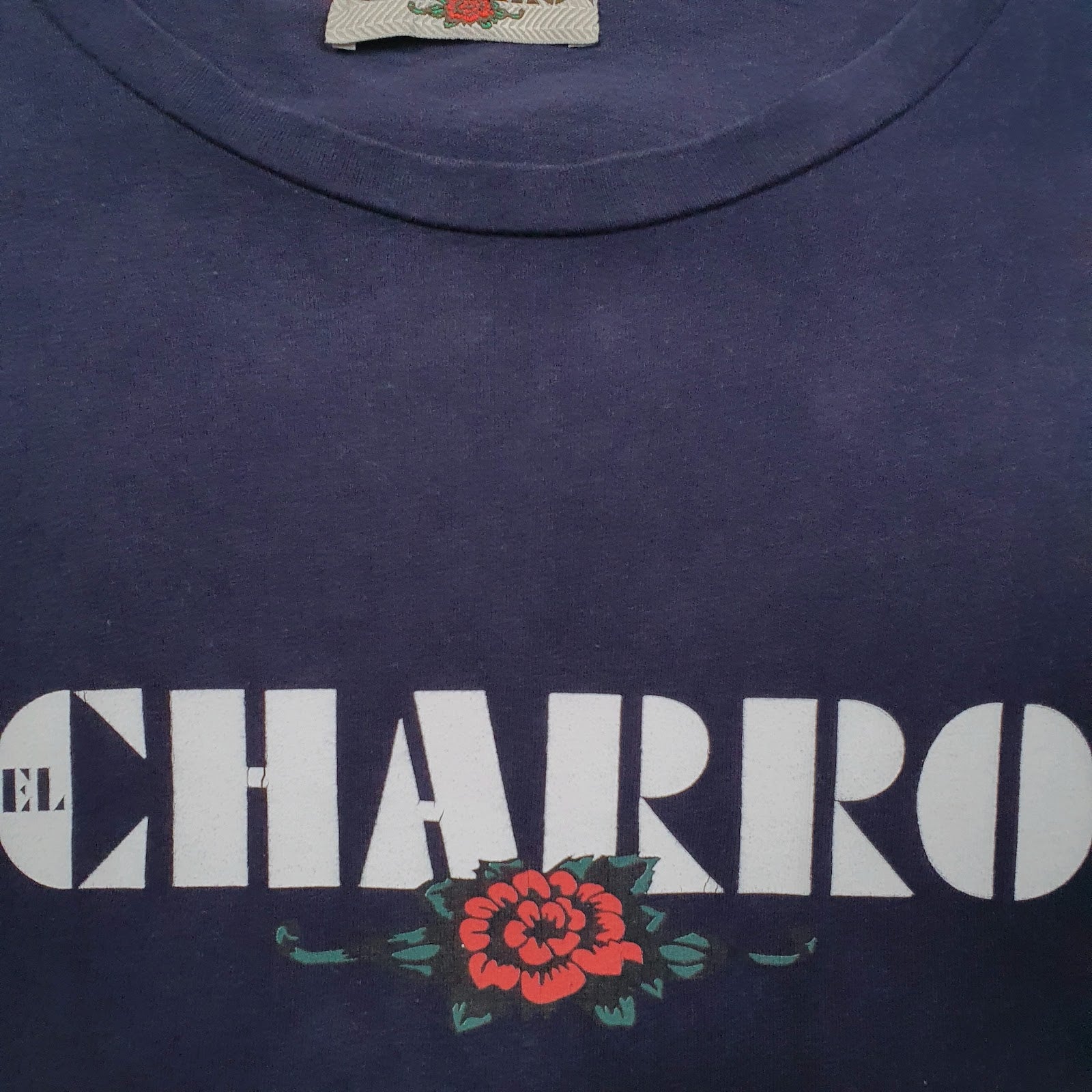 Mens Navy El Charro Spellout  T Shirt