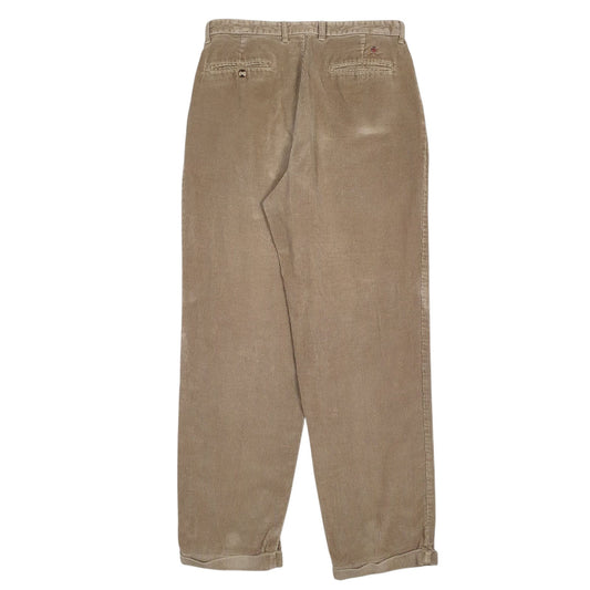 Mens Brown Tommy Hilfiger Vintage 00s Pleated  Trousers