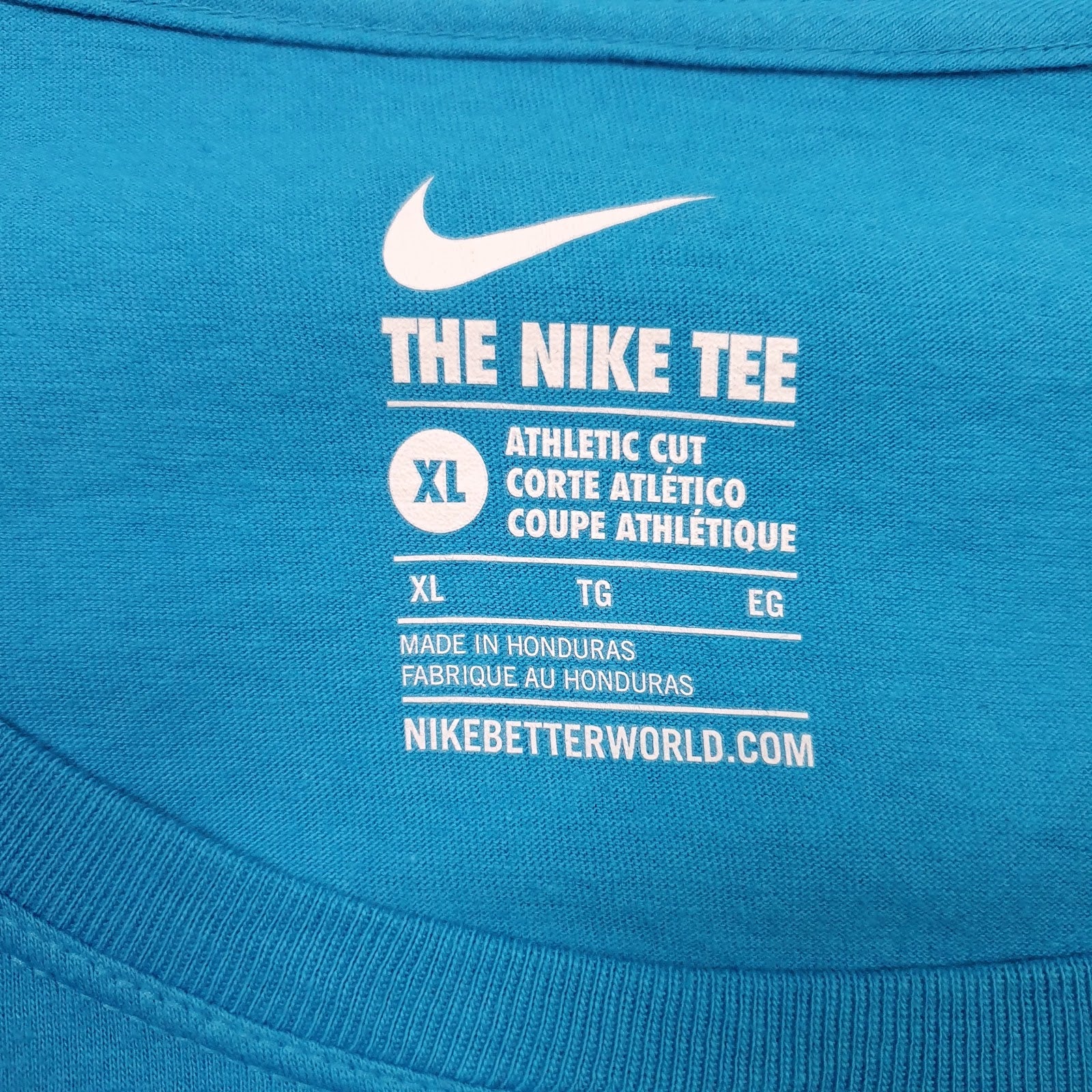 Womens Blue Nike Spellout  T Shirt