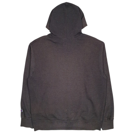 Mens Grey Champion Spellout Hoodie Jumper