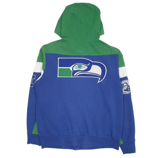 Mens Blue Starter NFL Seattle Seahawks Full Zip Jumper