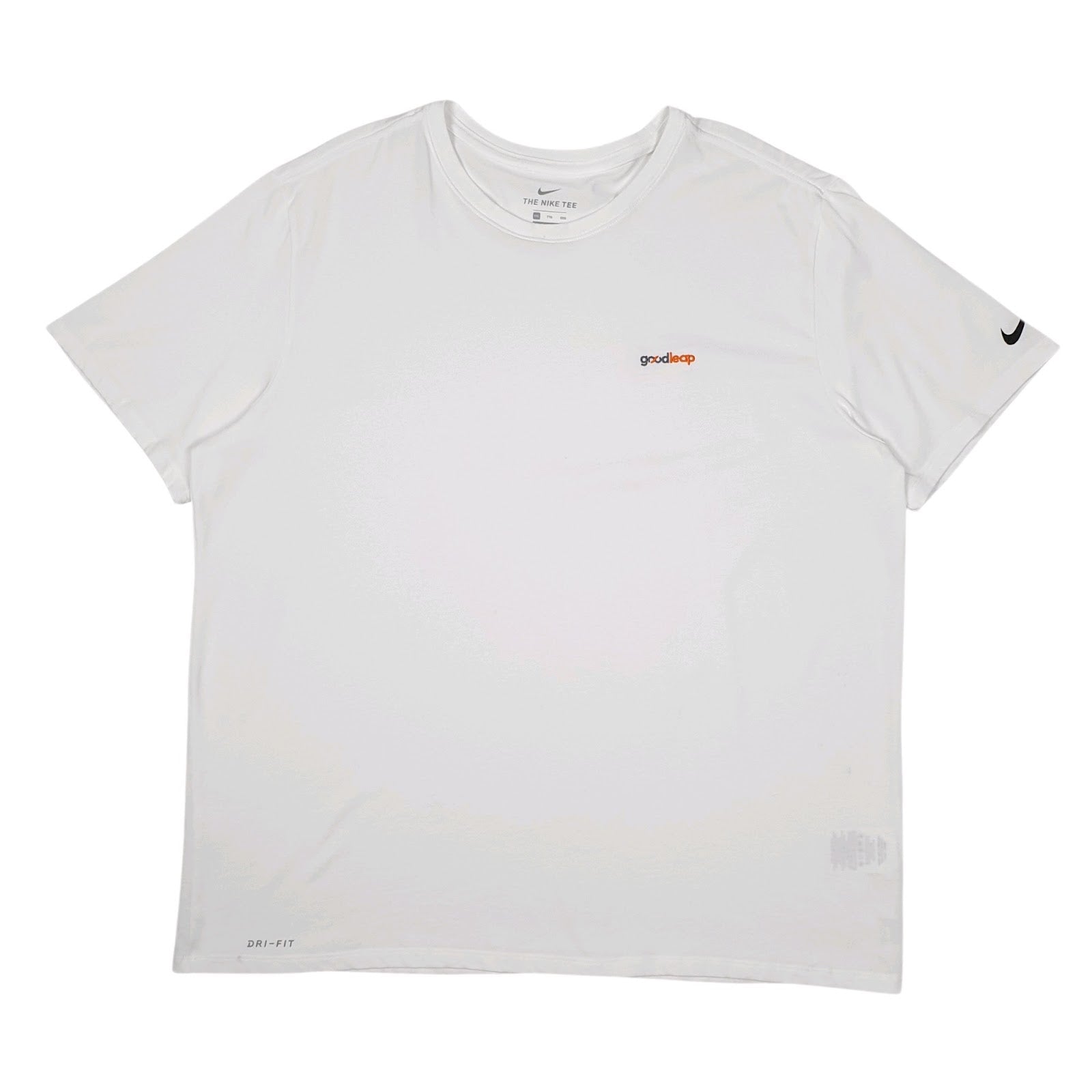 Mens White Nike Dri Fit Good Leap Short Sleeve T Shirt