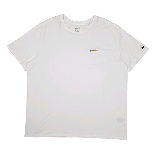 Mens White Nike Dri Fit Good Leap Short Sleeve T Shirt