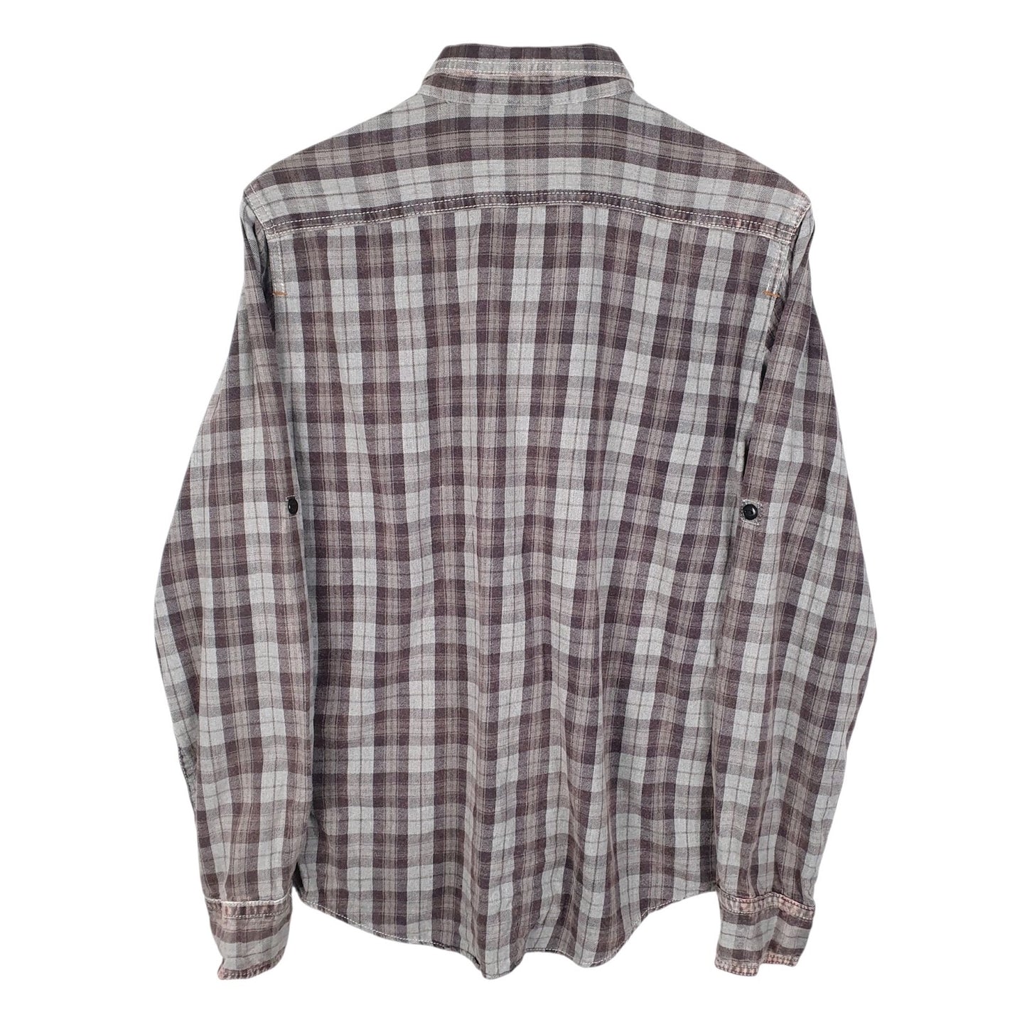Mens Grey Journal Flannel  Shirt