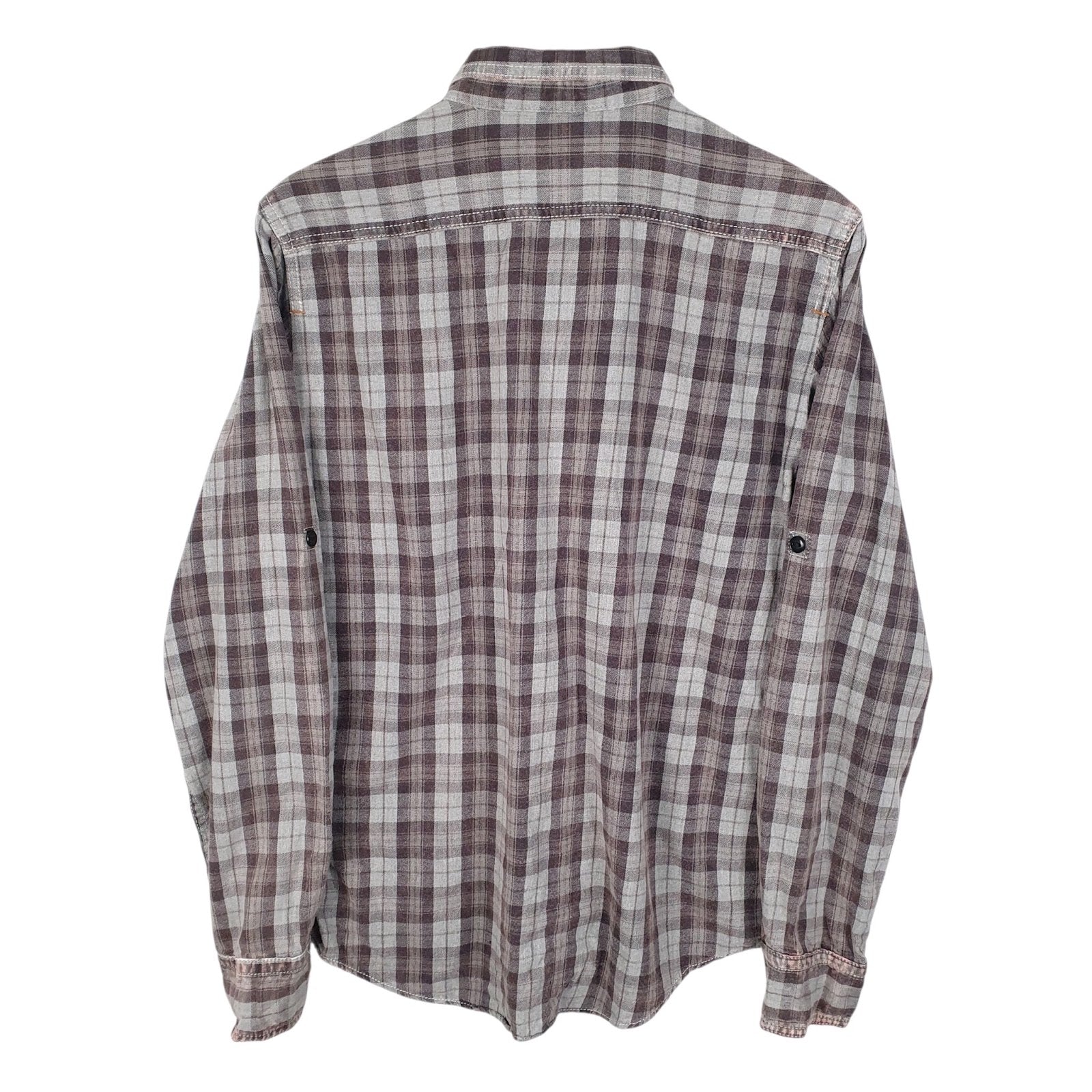 Mens Grey Journal Flannel  Shirt