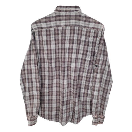 Mens Grey Journal Flannel  Shirt