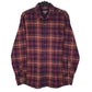 Mens Navy Eddie Bauer Thick Flannel Long Sleeve Shirt
