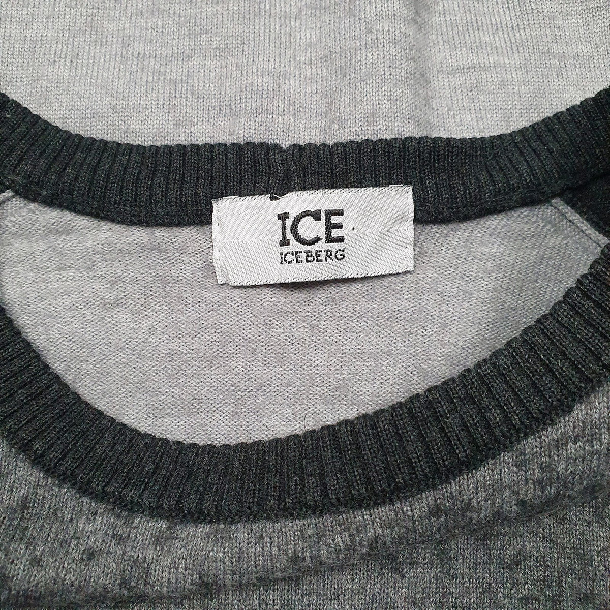 Mens Grey Iceberg  Crewneck Jumper