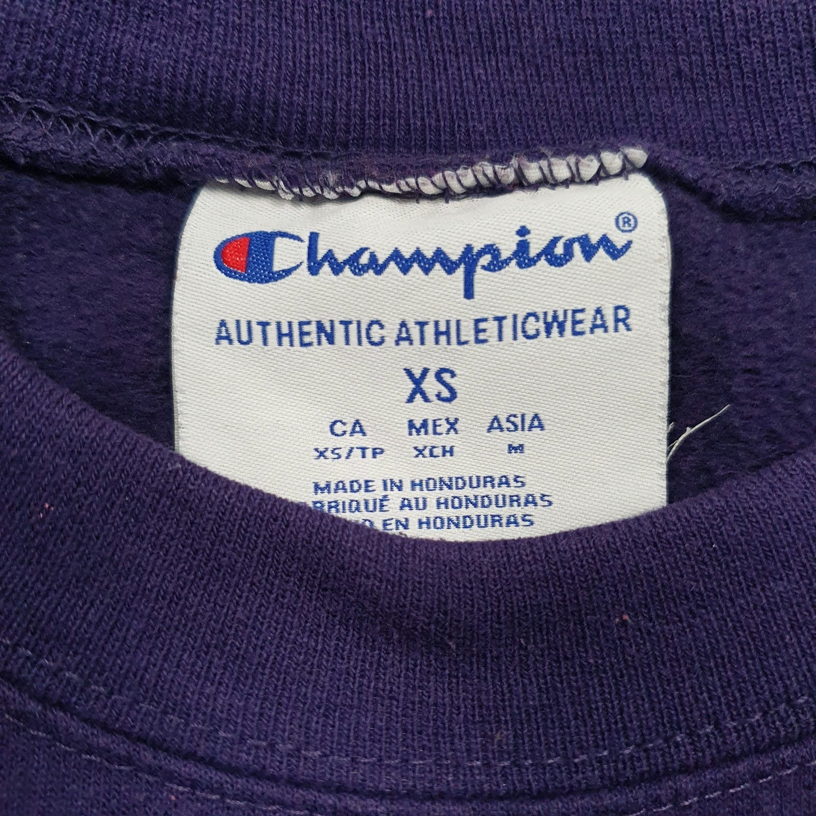 Mens Purple Champion  Crewneck Jumper