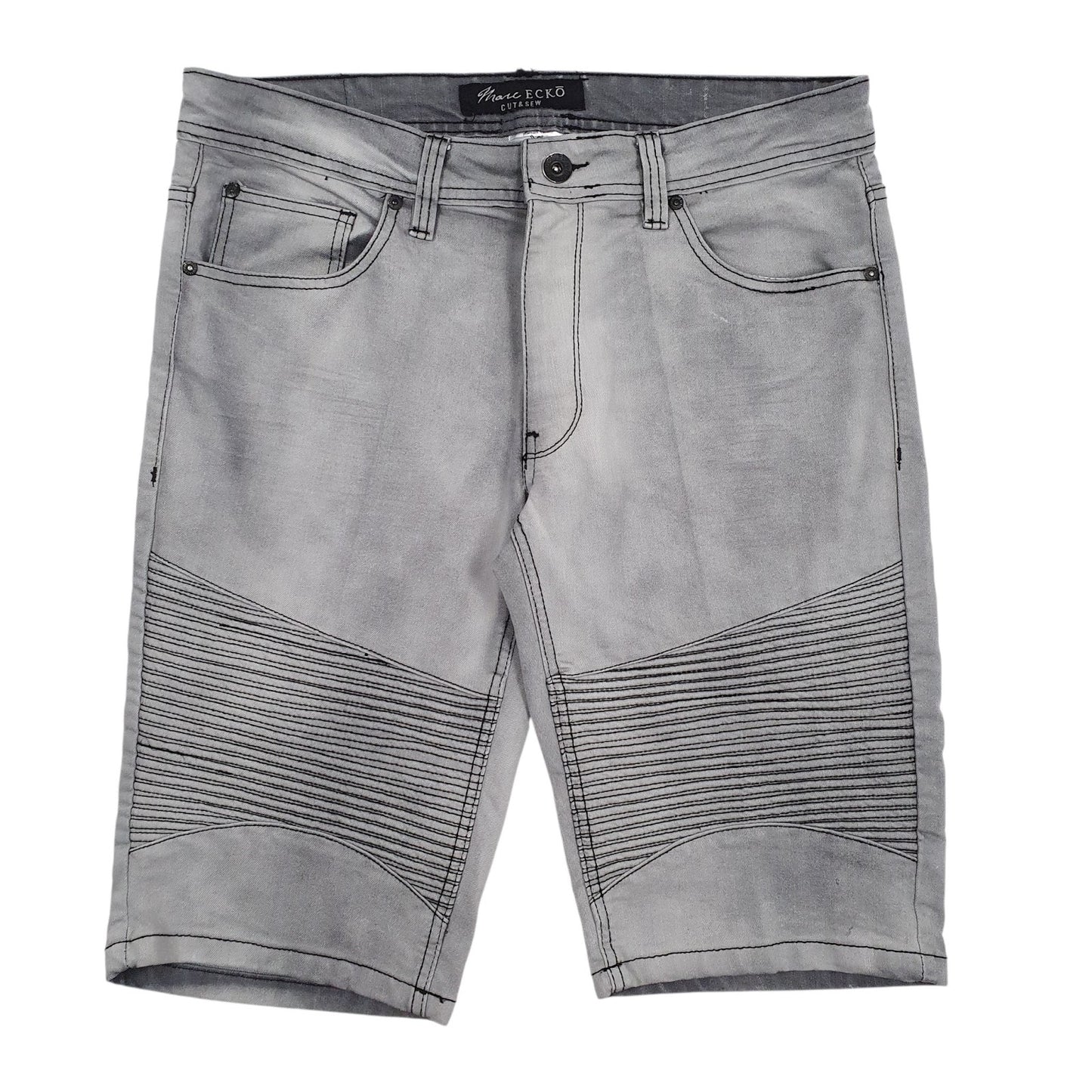 Mens Grey Marc Ecko  Denim Shorts