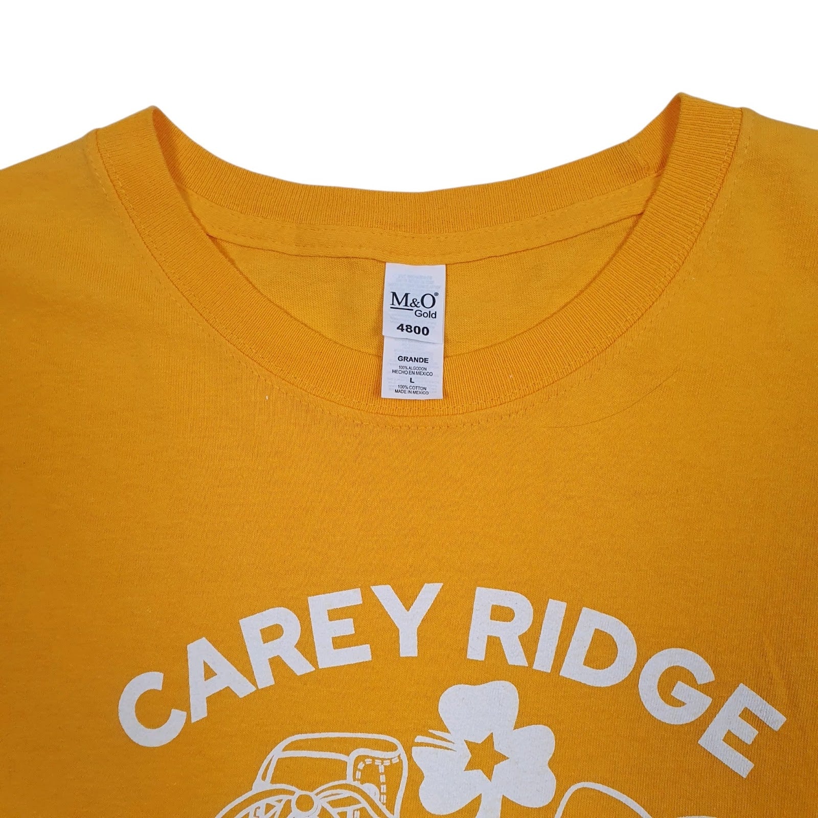 Mens Yellow M&O Carey Ridge Fun Run  T Shirt