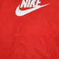 Mens Red Nike Spellout Hoodie Jumper