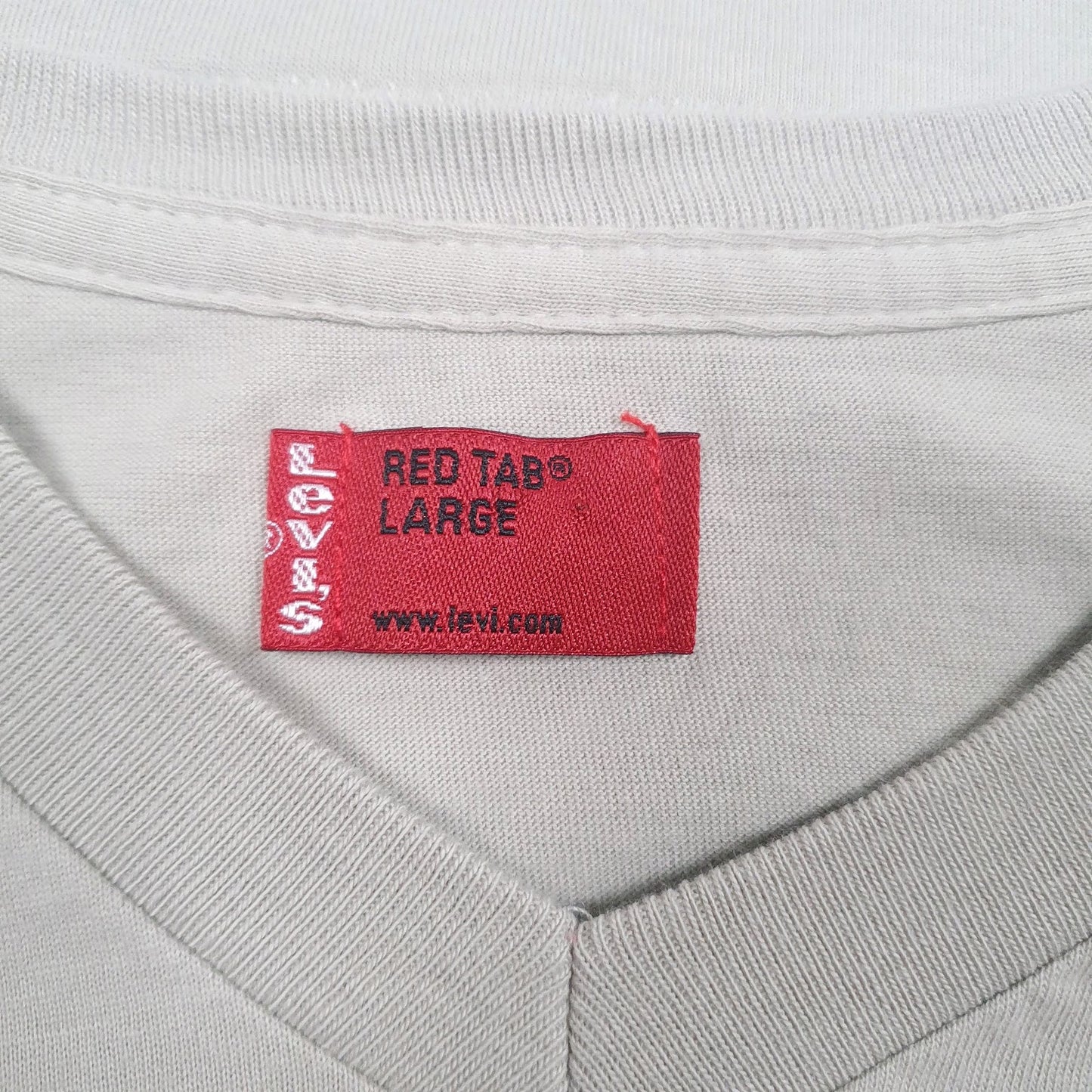 Mens Grey Levis Red Tab  T Shirt