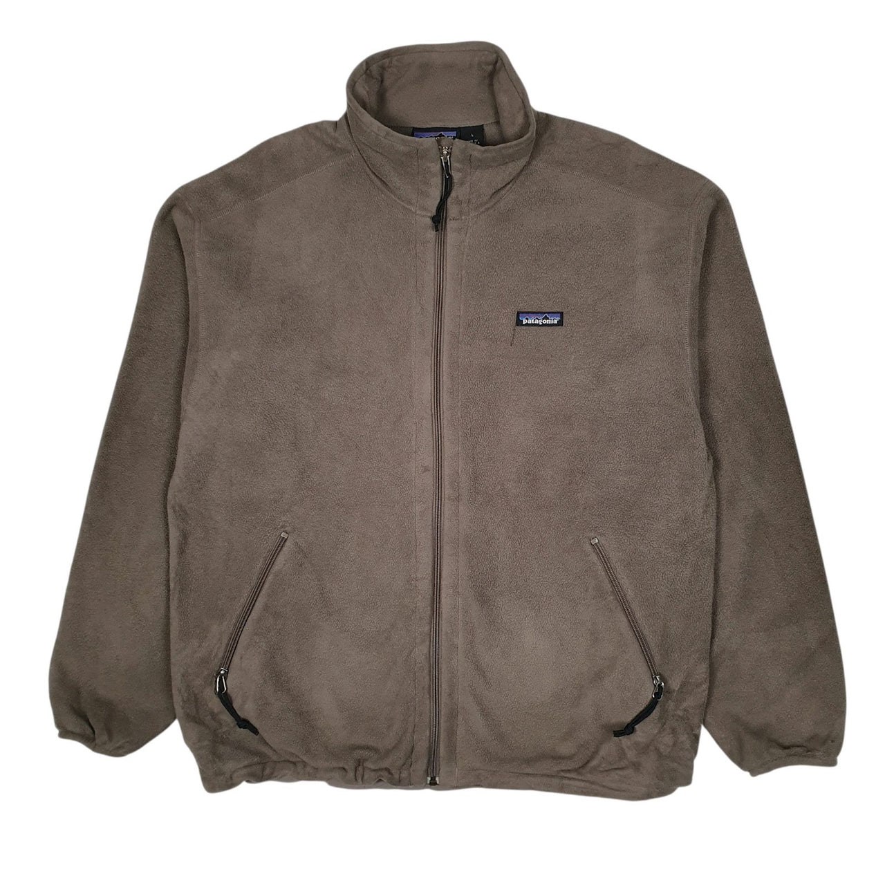 Mens Grey Patagonia Synchilla Vintage 90s Full Zip Jumper