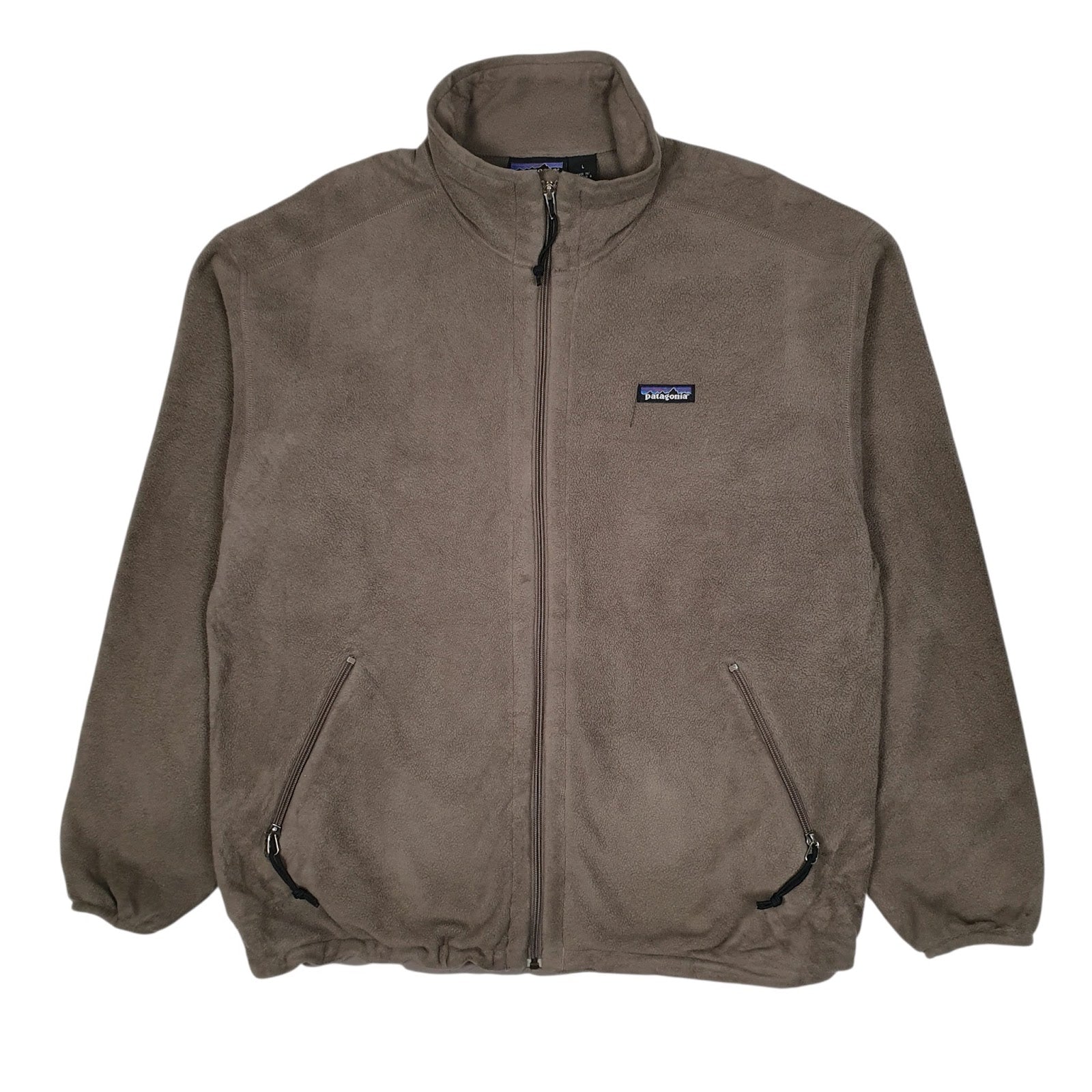 Mens Grey Patagonia Synchilla Vintage 90s Full Zip Jumper