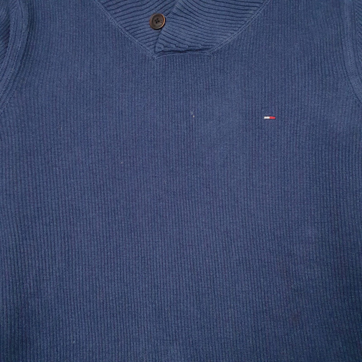 Womens Blue Tommy Hilfiger Knit Shoal Neck Jumper