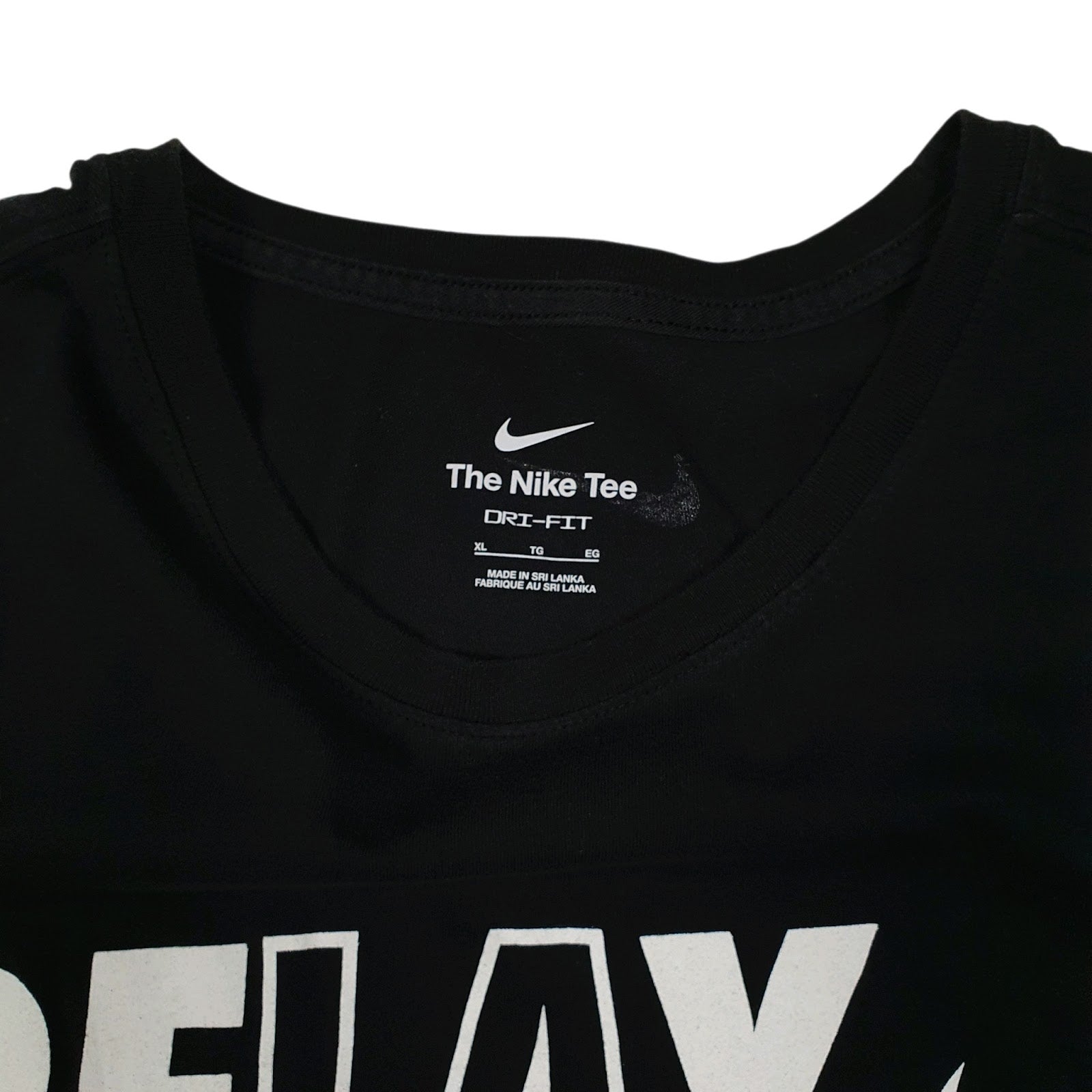 Mens Black Nike Relay  T Shirt