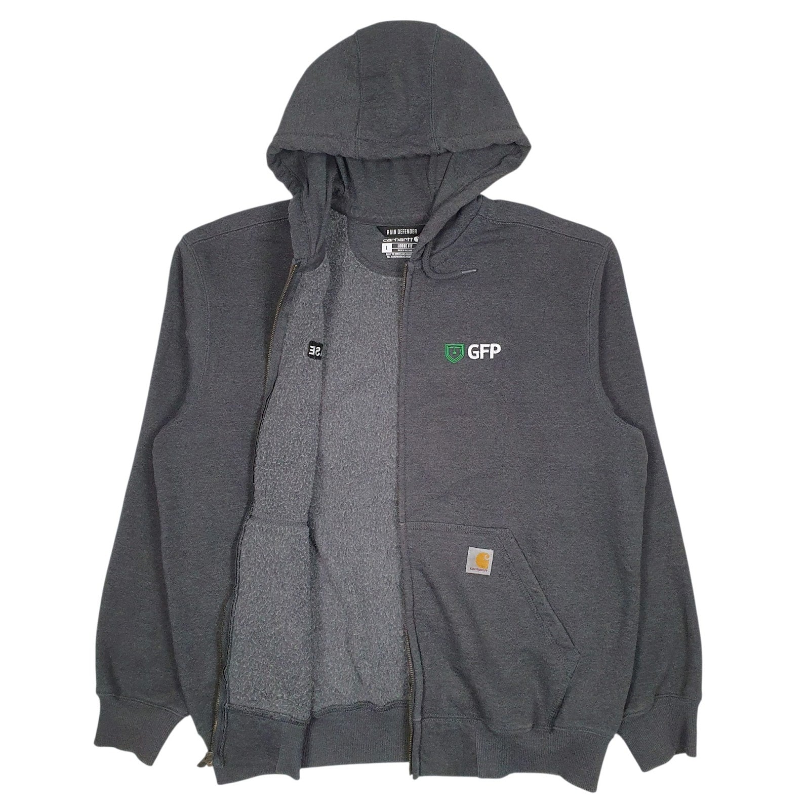 Mens Grey Carhartt  Full Zip Jumper