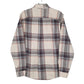 Mens Grey Eddie Bauer Heavyweight Plaid Flannel  Shirt